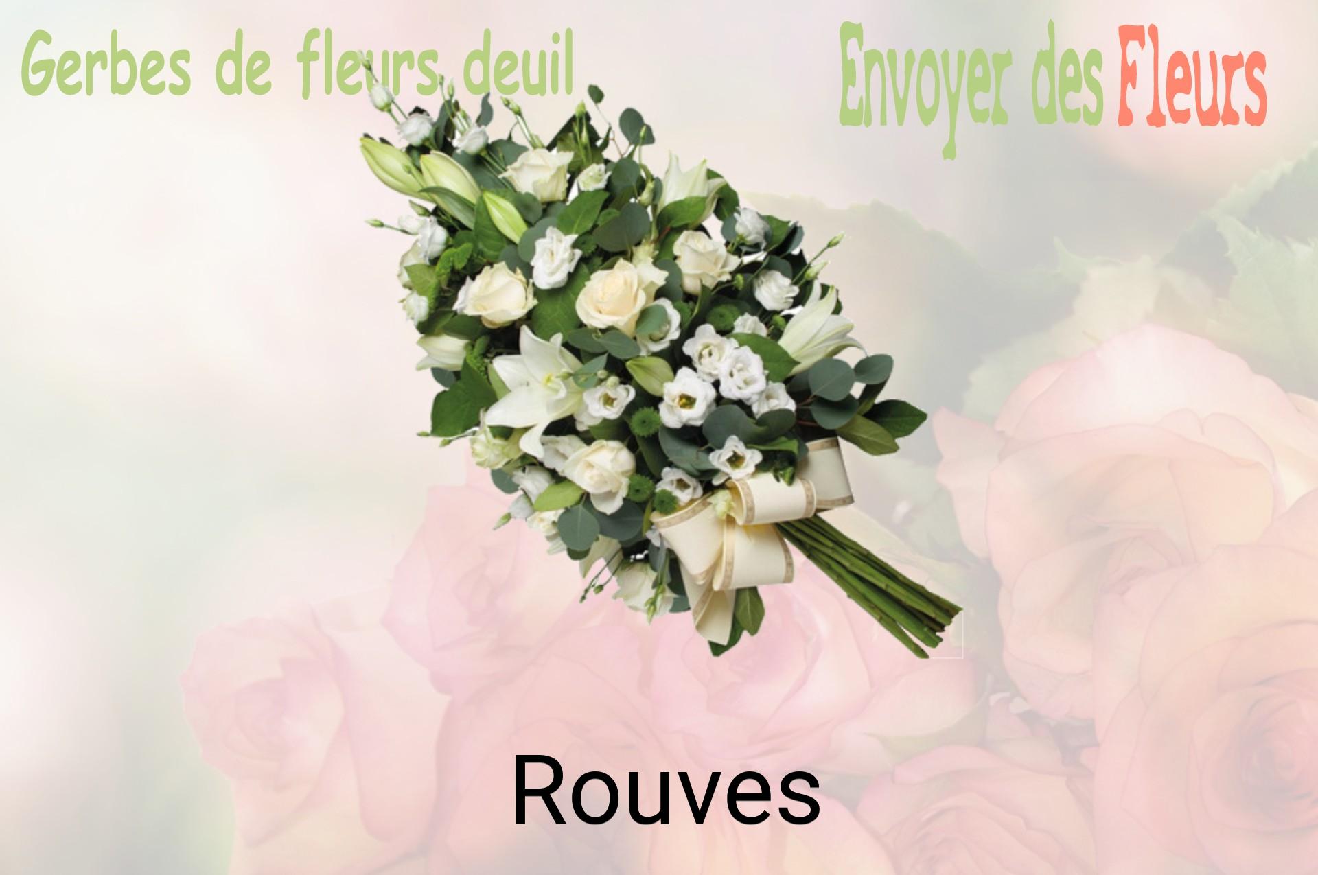 Gerbe de fleurs de deuil livrée à Rouves